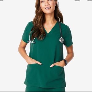 Hunter Green Figs Scrub Top